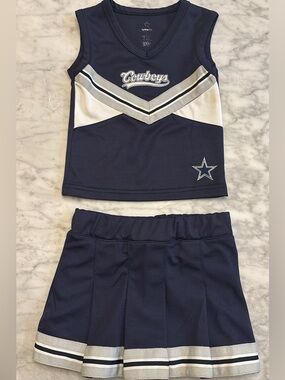 Cowboys Navy & White Girls Cheer Set - Kids